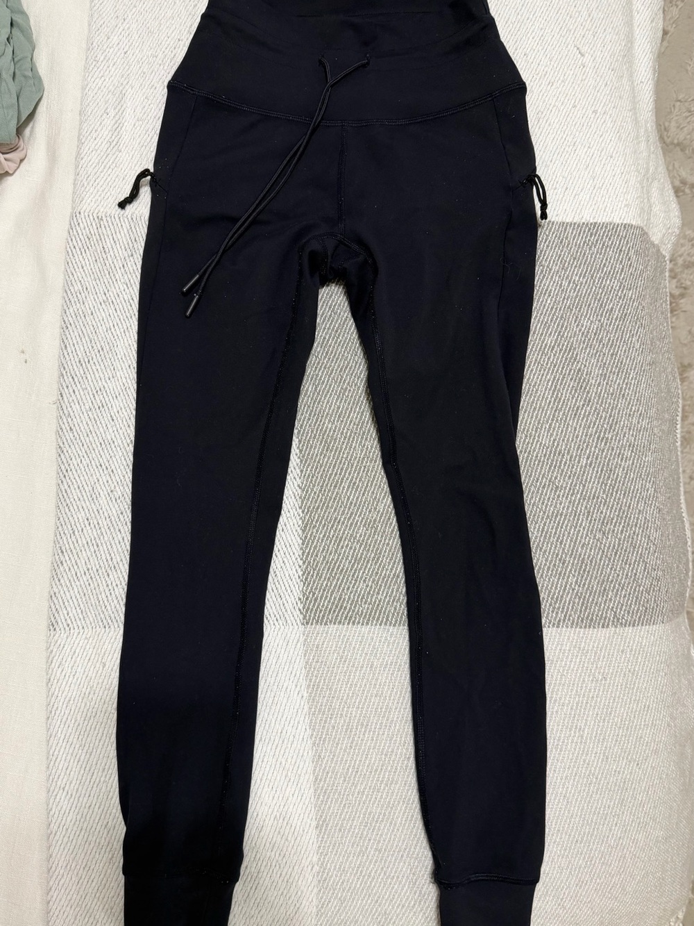 Black Drawstring Leggings